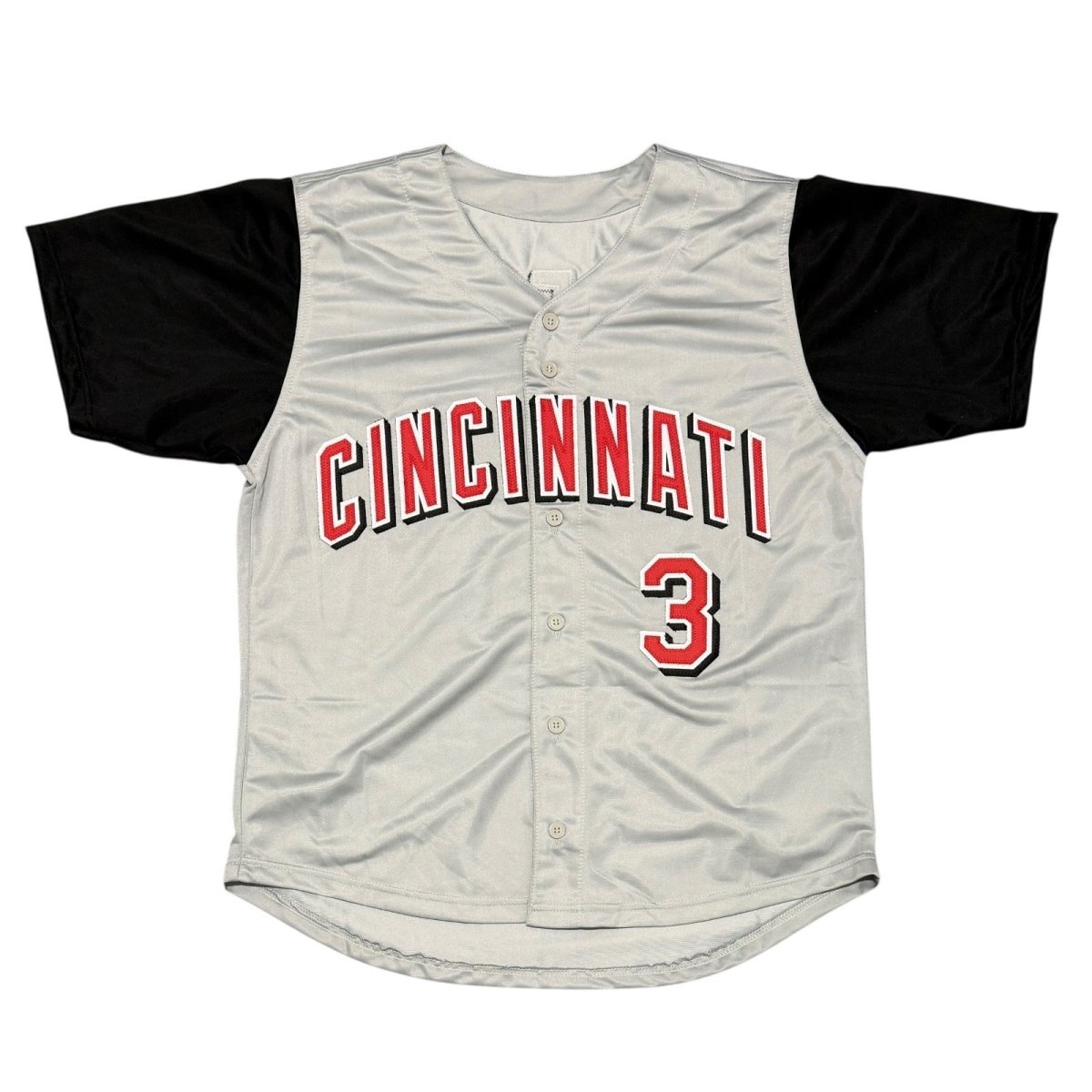 Pokey Reese Signed Reds Custom Jersey w/ 99-00 GG Beckett Witness BAS COA