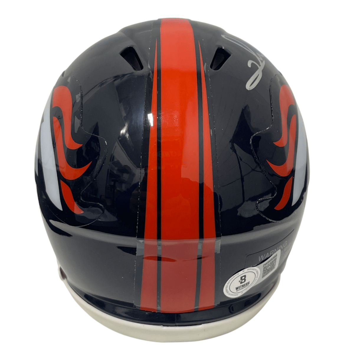 Clinton Portis Signed Broncos Speed Mini Helmet Beckett Witness BAS COA