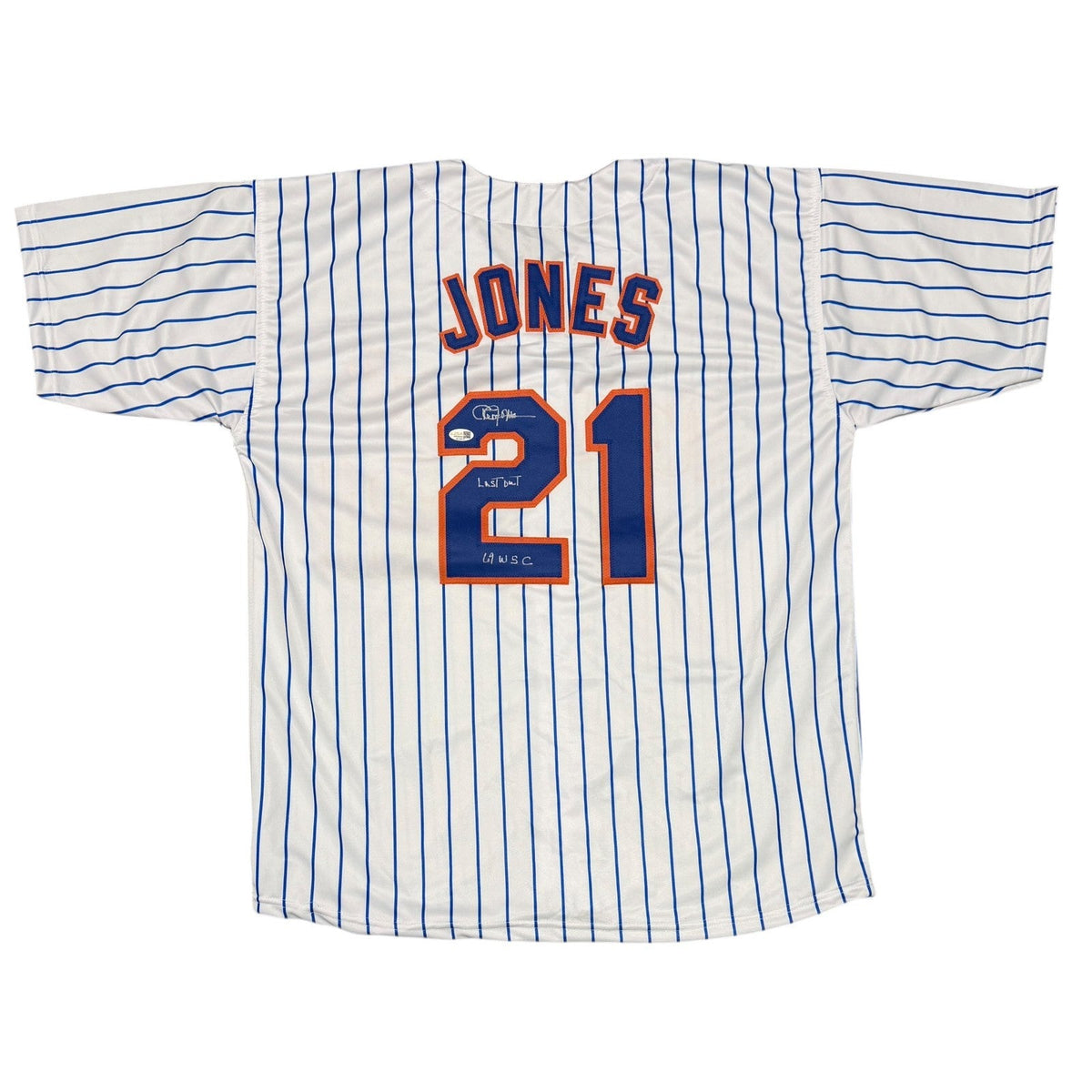 Cleon Jones Signed New York Mets Custom Jersey w/ Last Out &amp; 69 WSC JSA Wit COA
