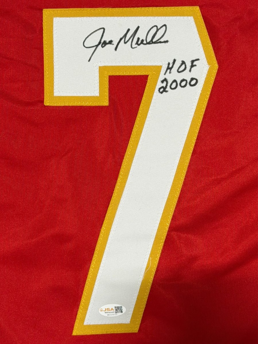 Joe Mullen Signed Calgary Flames Custom Jersey w/ HOF 2000 JSA Witness COA