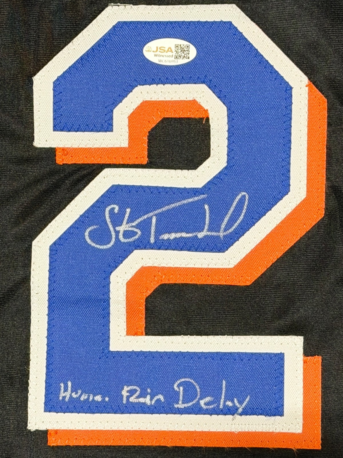 Steve Trachsel Signed New York Mets Custom Jersey w/ Human Rain Delay JSA W COA