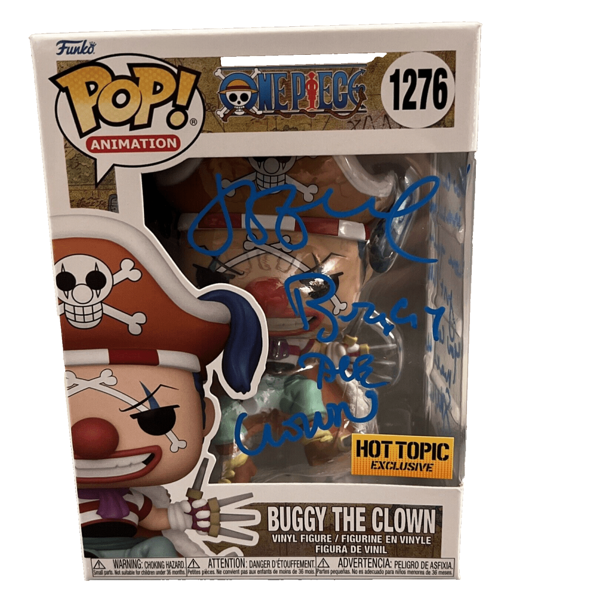 Jeff Ward Signed Auto Buggy the Clown #1276 One Piece Funko Pop w/ Insc. JSA COA