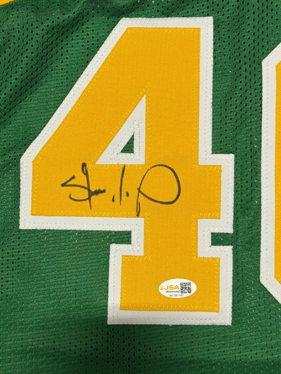 Shawn Kemp Signed Seattle Supersonics Custom Jersey JSA Witness COA