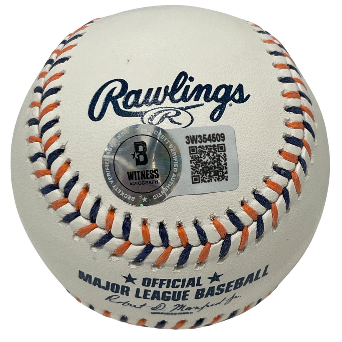 Jack Morris Signed Tigers Logo ROMLB Baseball w/ #47 Beckett Witness BAS COA