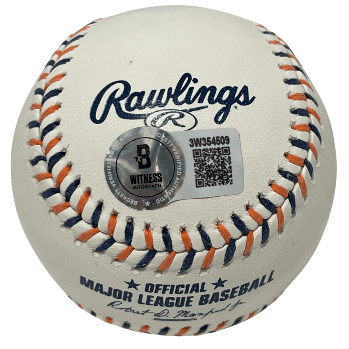 Jack Morris Signed Tigers Logo ROMLB Baseball w/ #47 Beckett Witness BAS COA