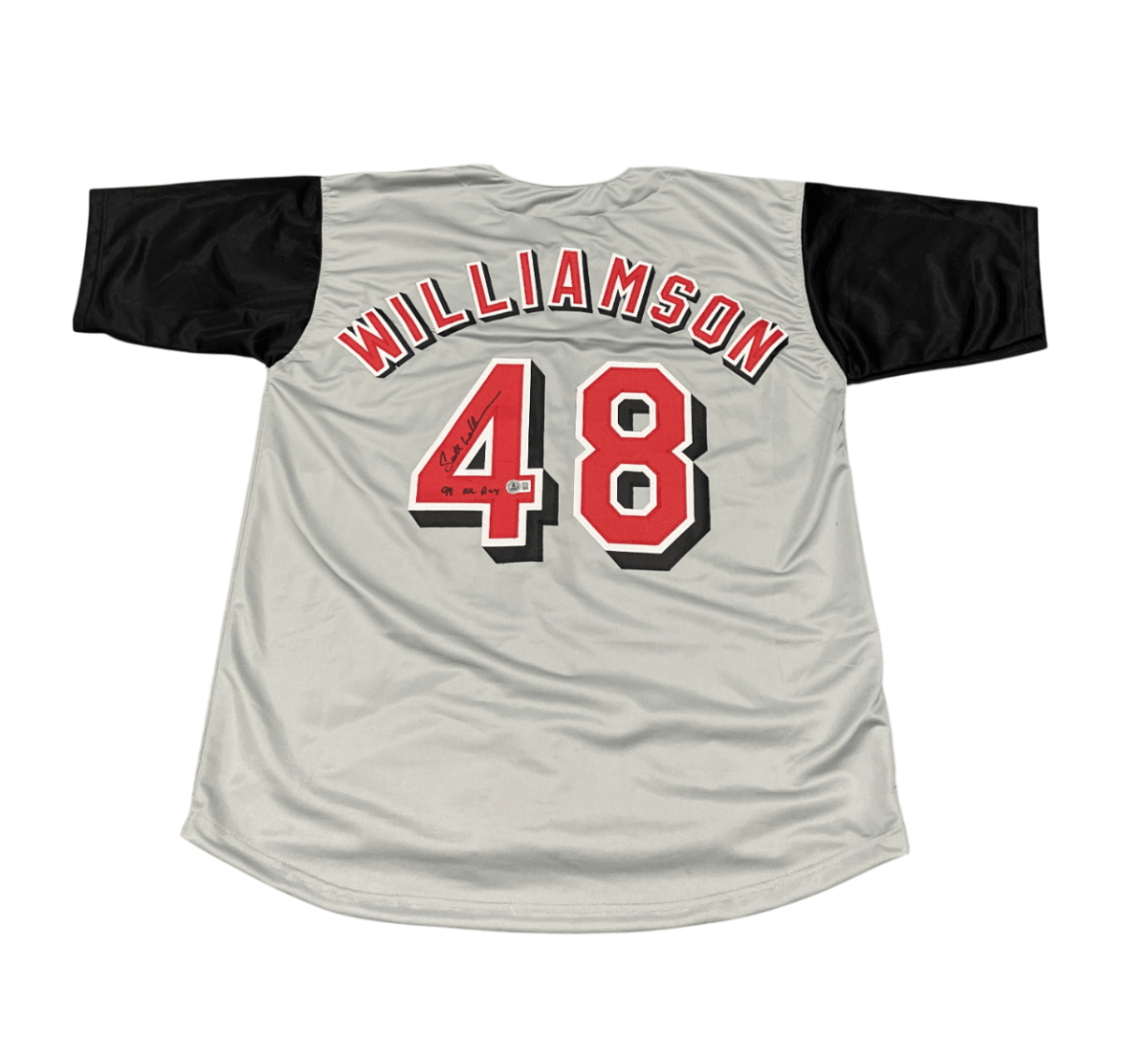 Scott Williamson Signed Reds Custom Jersey w/ 1999 NL ROY Beckett BAS COA