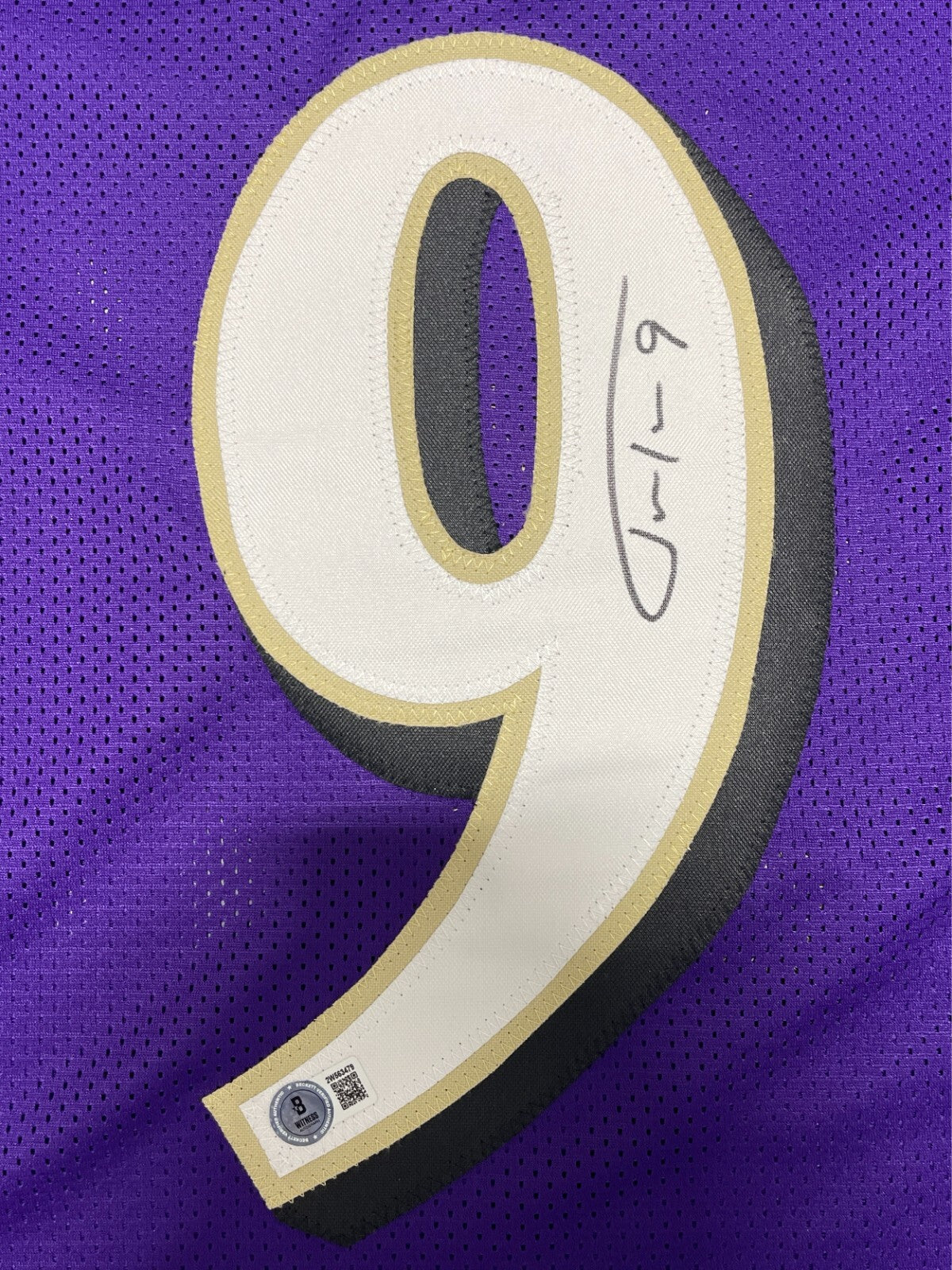 Justin Tucker Signed Baltimore Ravens Custom Jersey Beckett Witness BAS COA