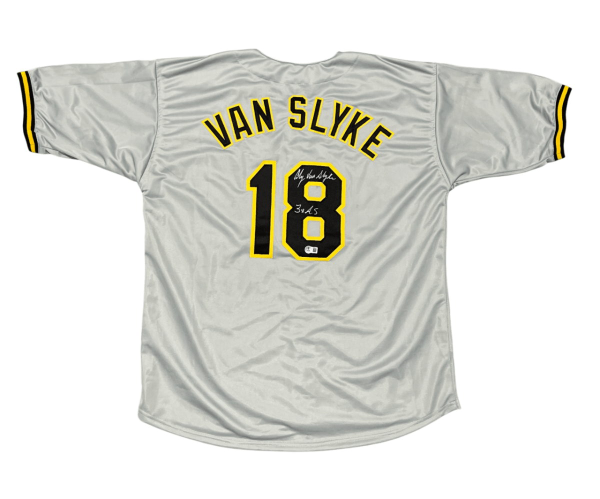 Andy Van Slyke Signed Pittsburgh Pirates Custom Jersey w 3x AS Beckett W BAS COA