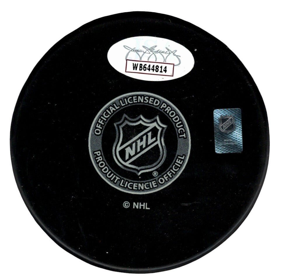 Mark Recchi Signed Pittsburgh Penguins Puck w/ HOF 2017 JSA COA