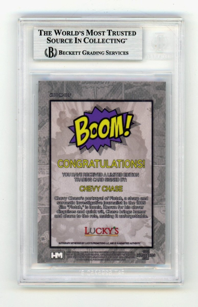 Chevy Chase Fletch 2024 Hits Memorabilia BOOM Silver Signed BGS BAS Auto