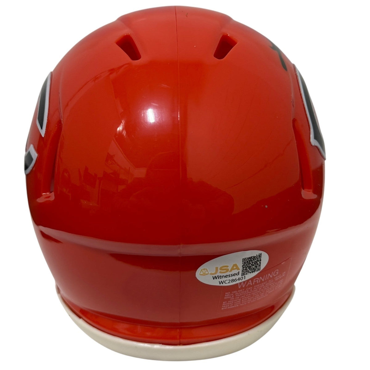 Lance Briggs Signed Autographed Chicago Bears Alt Orange Mini Helmet JSA Wit COA