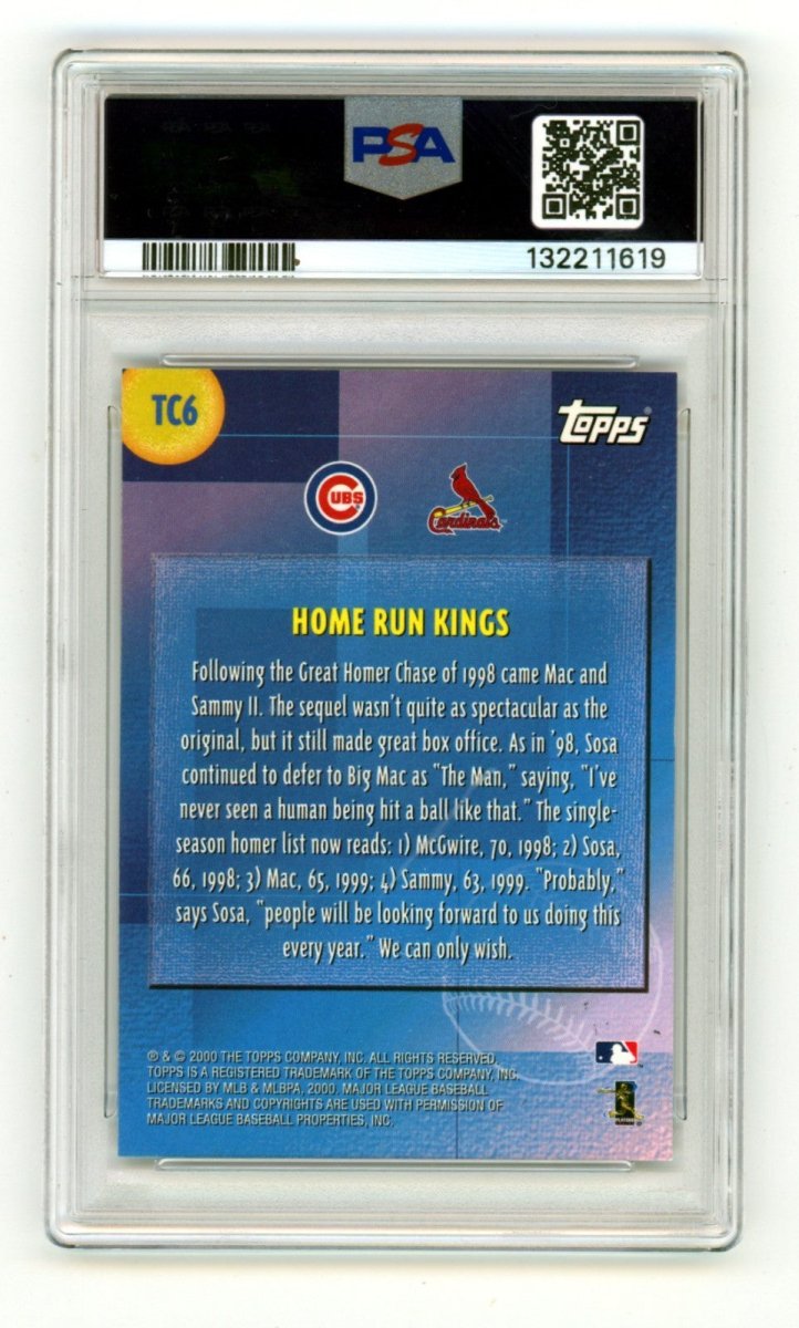 Sammy Sosa Mark McGwire 2000 Topps LE #TC6 Combos HR Kings Dual Signed PSA Auto