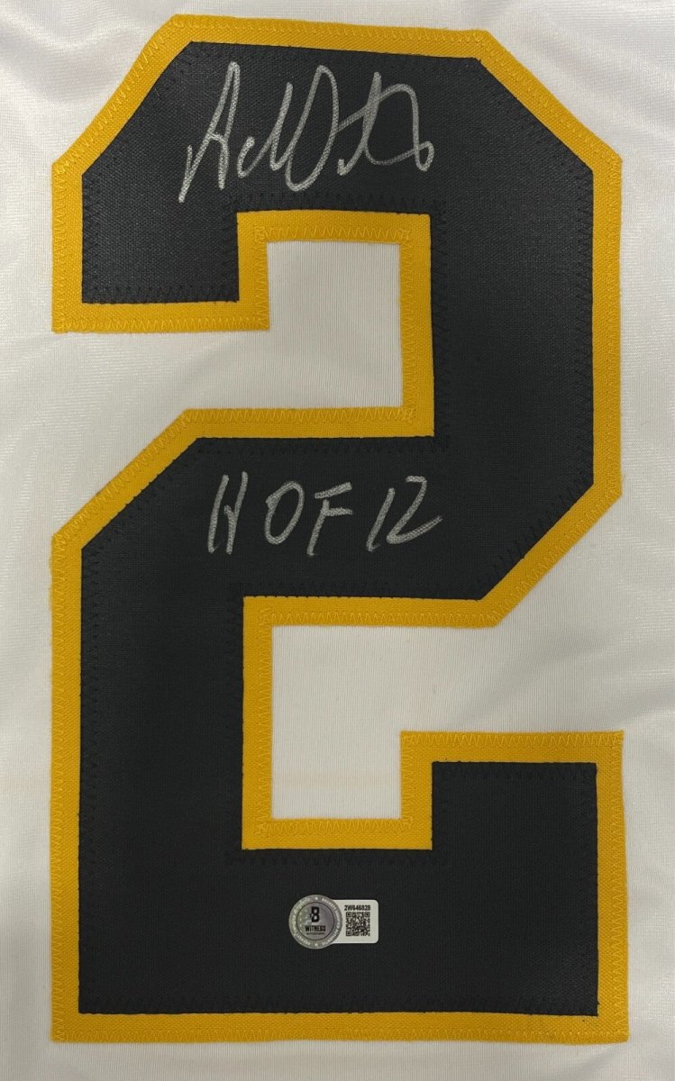 Adam Oates Signed Bruins Custom Jersey w/ HOF 12 Beckett Witness BAS COA