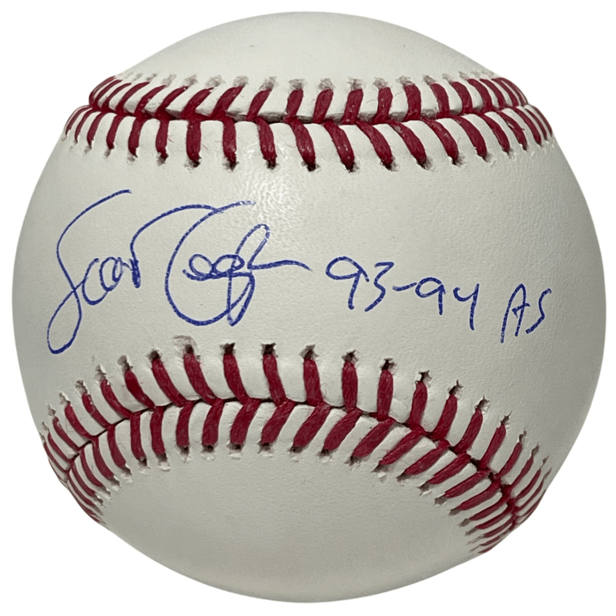 Scott Cooper Signed ROMLB Baseball w/ 93-94 All Star Ins Beckett Witness BAS COA