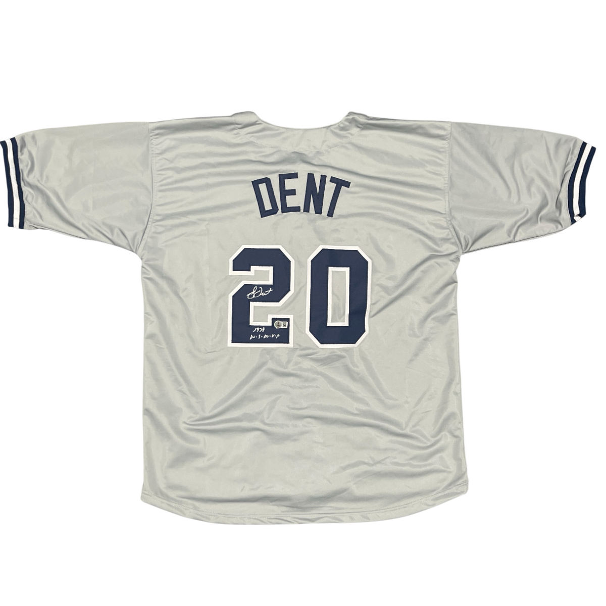Bucky Dent Signed Yankees Custom Jersey w/ 1978 WS MVP Beckett Witness BAS COA