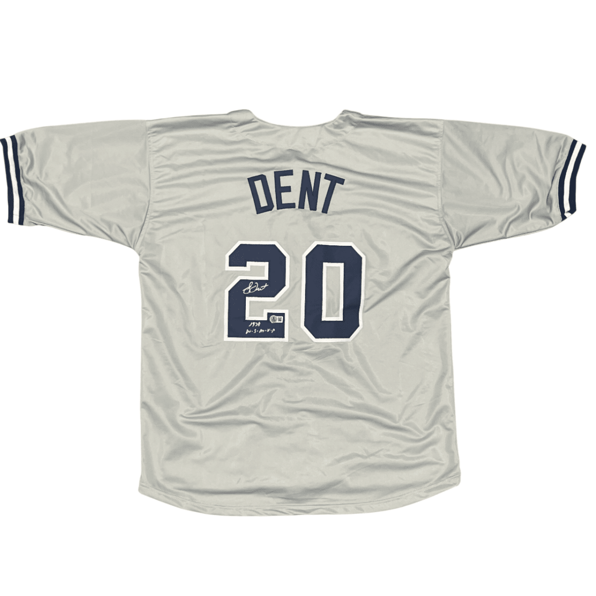 Bucky Dent Signed Yankees Custom Jersey w/ 1978 WS MVP Beckett Witness BAS COA