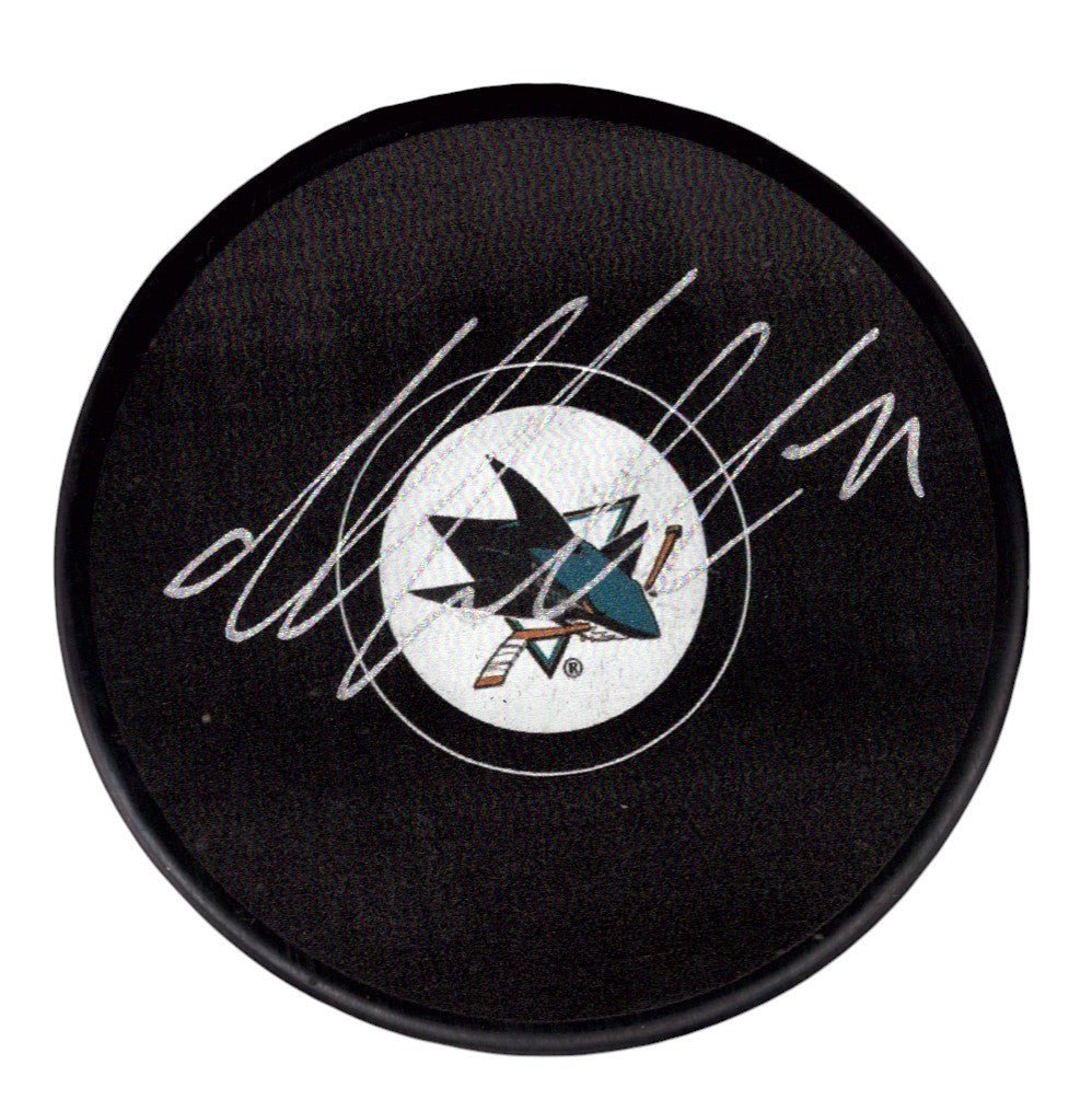 Macklin Celebrini Signed Autographed San Jose Sharks Logo Puck Fanatics COA