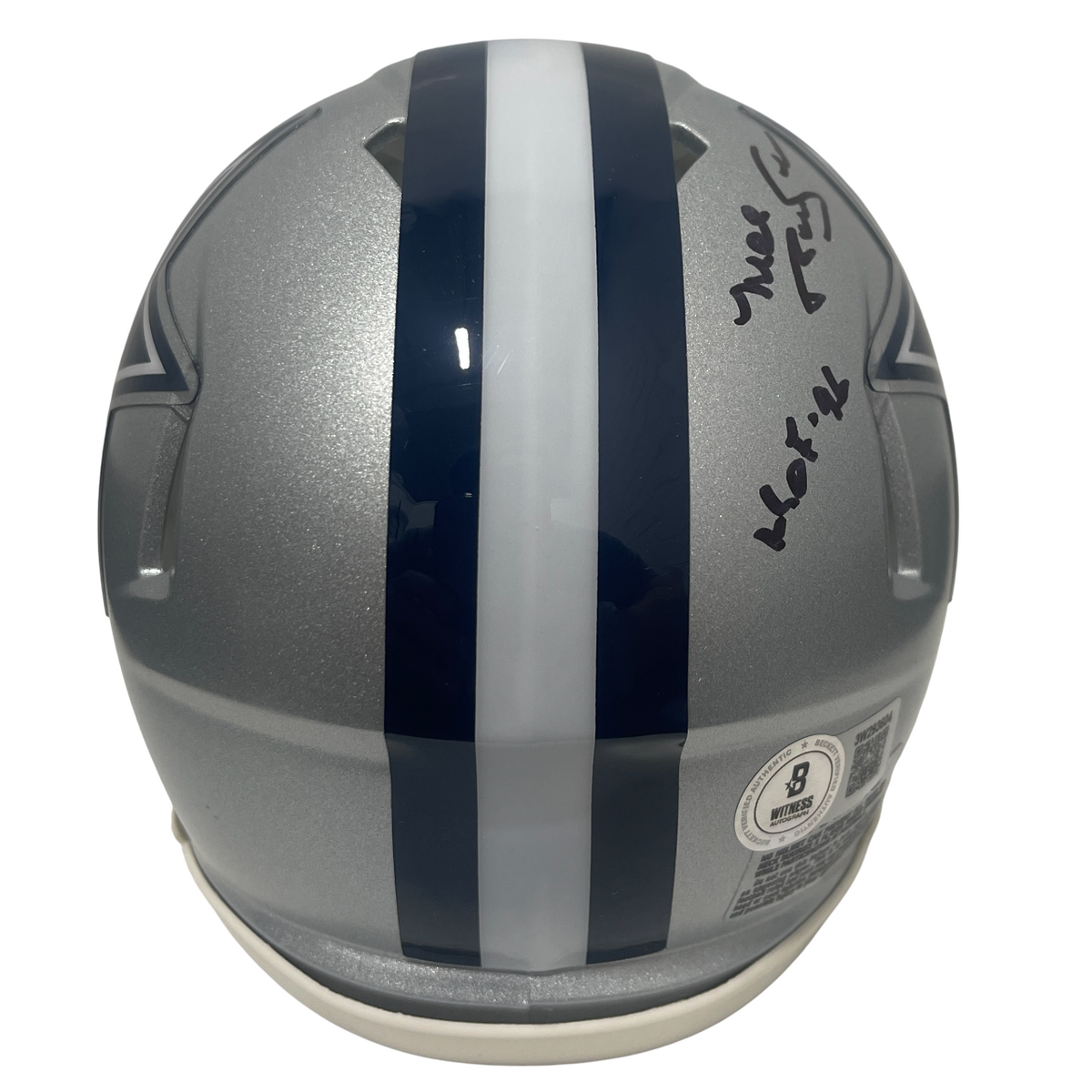 Mel Renfro Signed Cowboys Speed Mini Helmet w/ HOF 96 Beckett Witness BAS COA