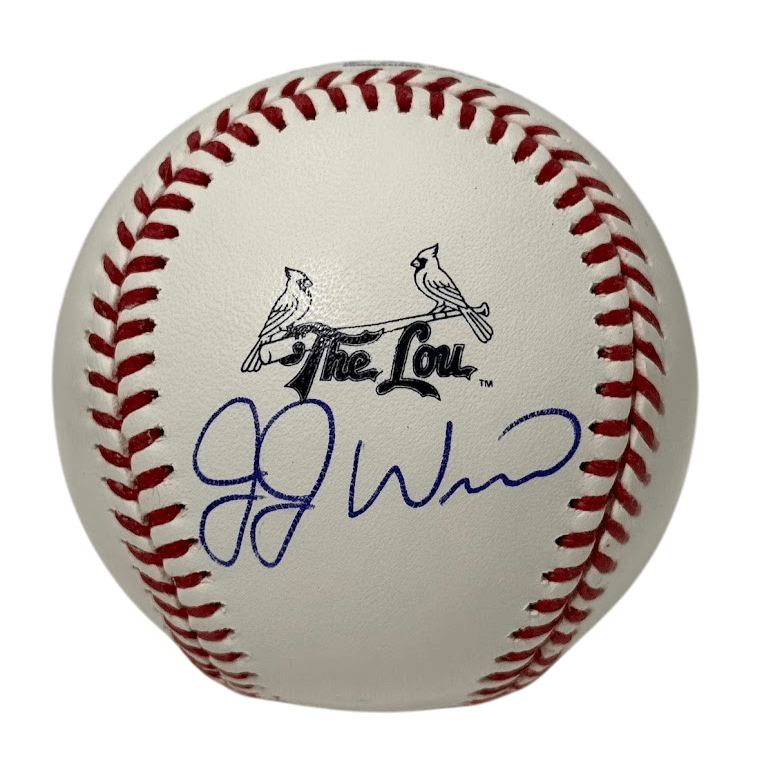 JJ Wetherholt Signed Cardinals City Connect The Lou Logo Baseball BAS W COA