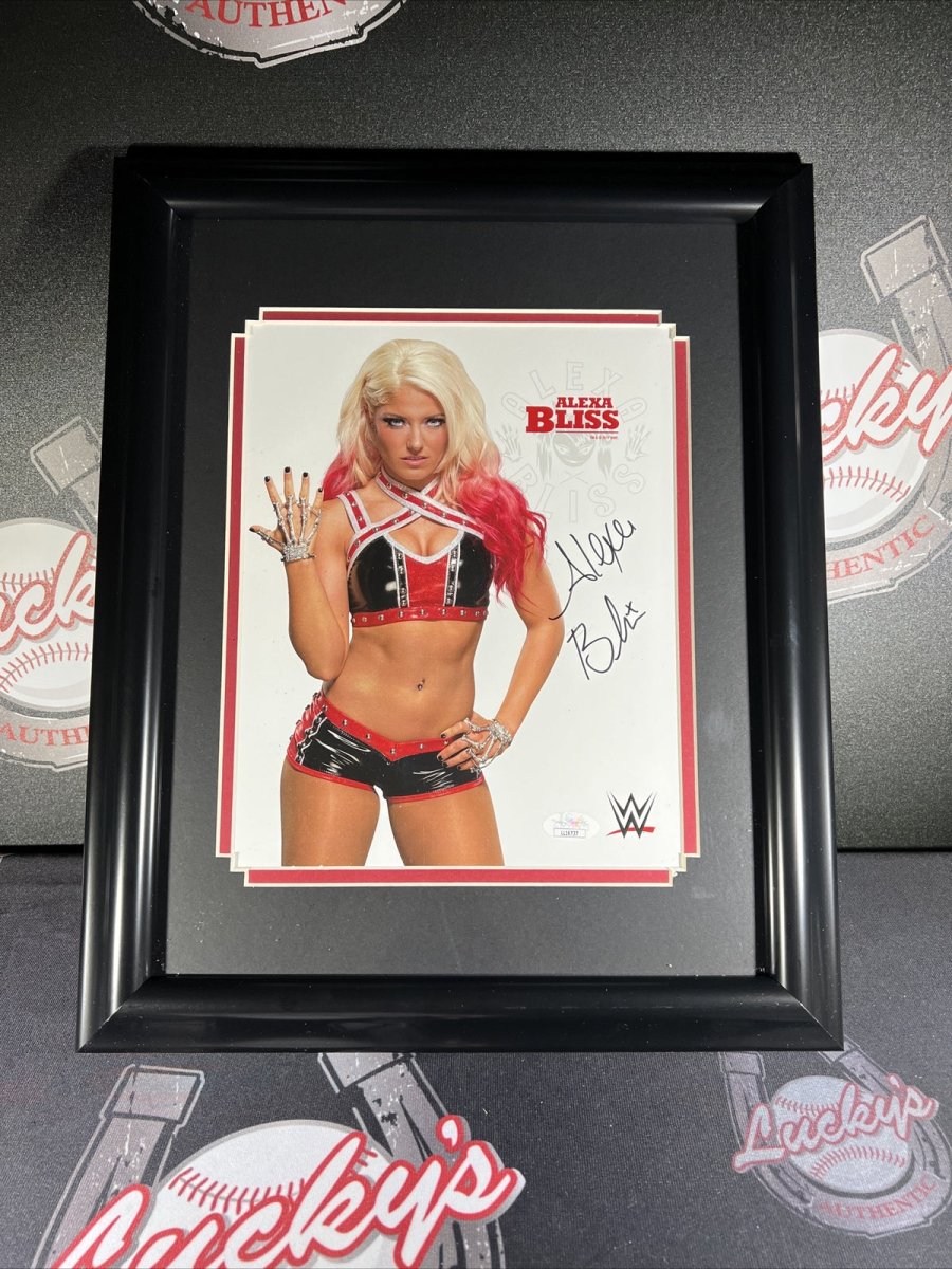 Alexa Bliss Signed Framed 8x10 Photo 2017 Rookie Year WWE Promo RC JSA COA