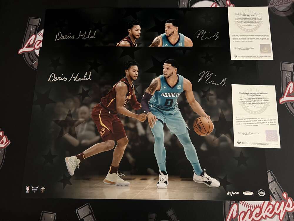 Darius Garland &amp; Miles Bridges Signed 24x16 Photo Rising Stars /100 UDA COA