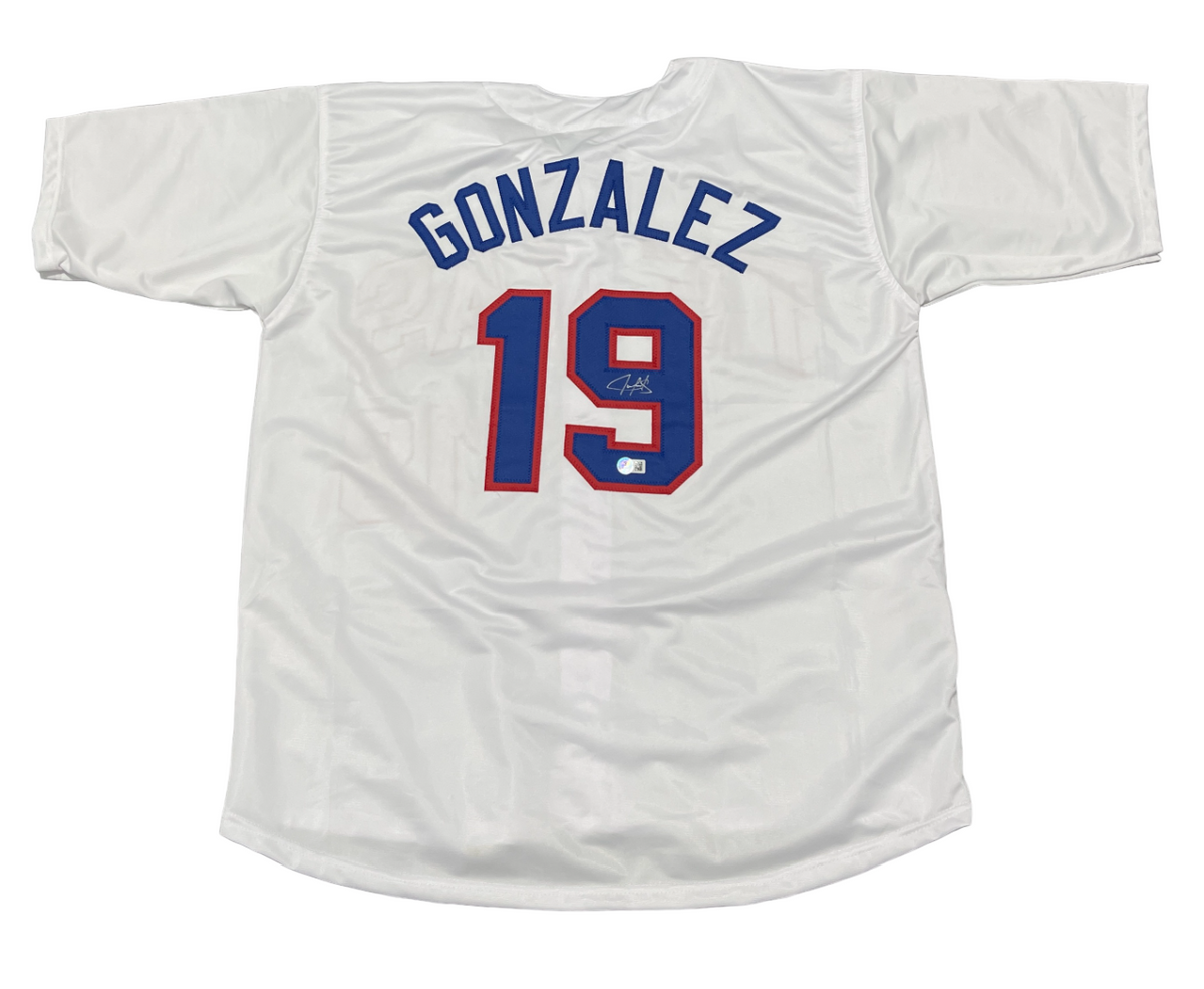 Juan Gonzalez Signed Texas Rangers Custom Jersey Beckett Witness BAS COA