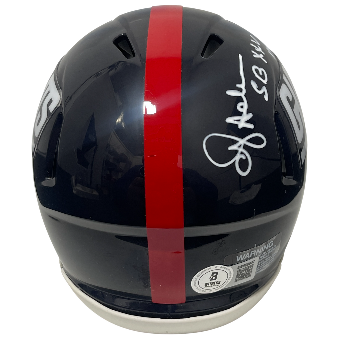 Ottis Anderson Signed Giants TB Mini Helmet w/ SB XXV MVP Beckett Wit BAS COA