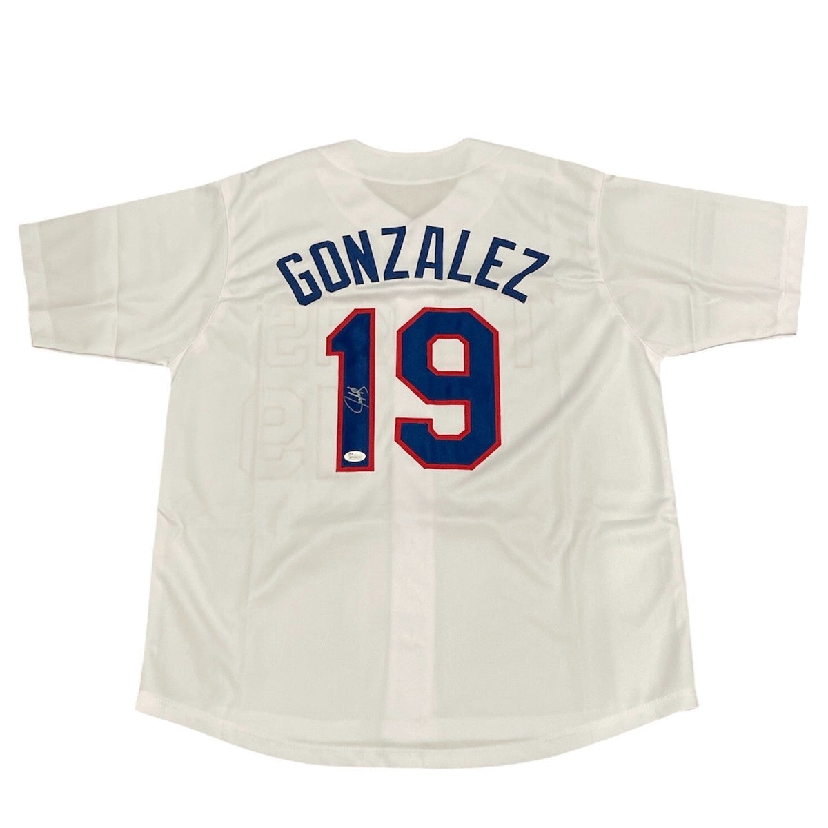 Juan Gonzalez Signed Auto Autographed Texas Rangers Jersey JSA COA