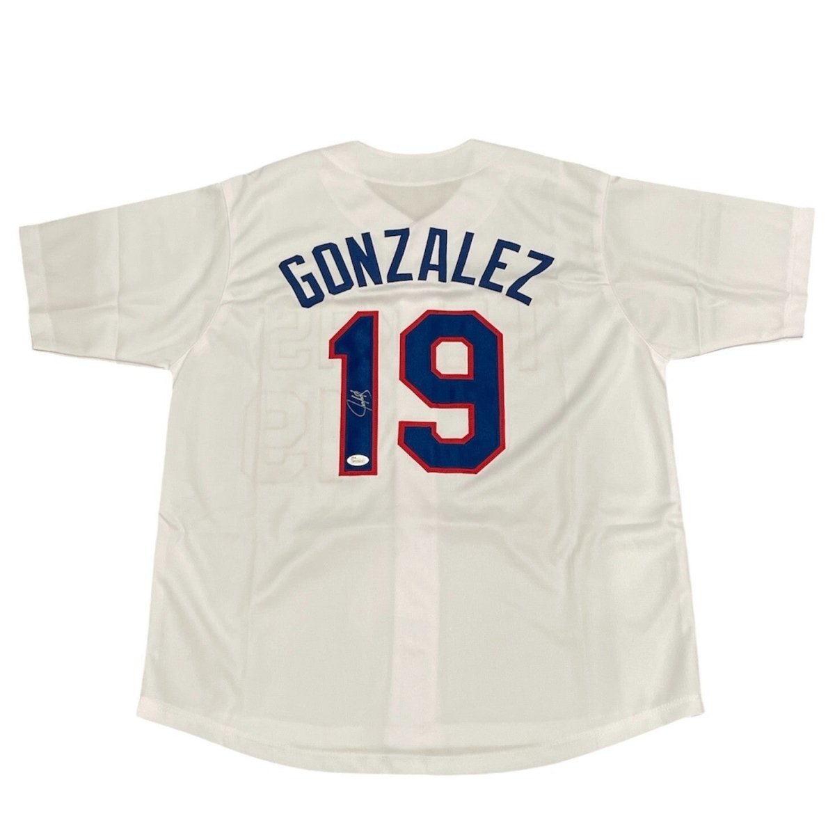 Juan Gonzalez Signed Auto Autographed Texas Rangers Jersey JSA COA