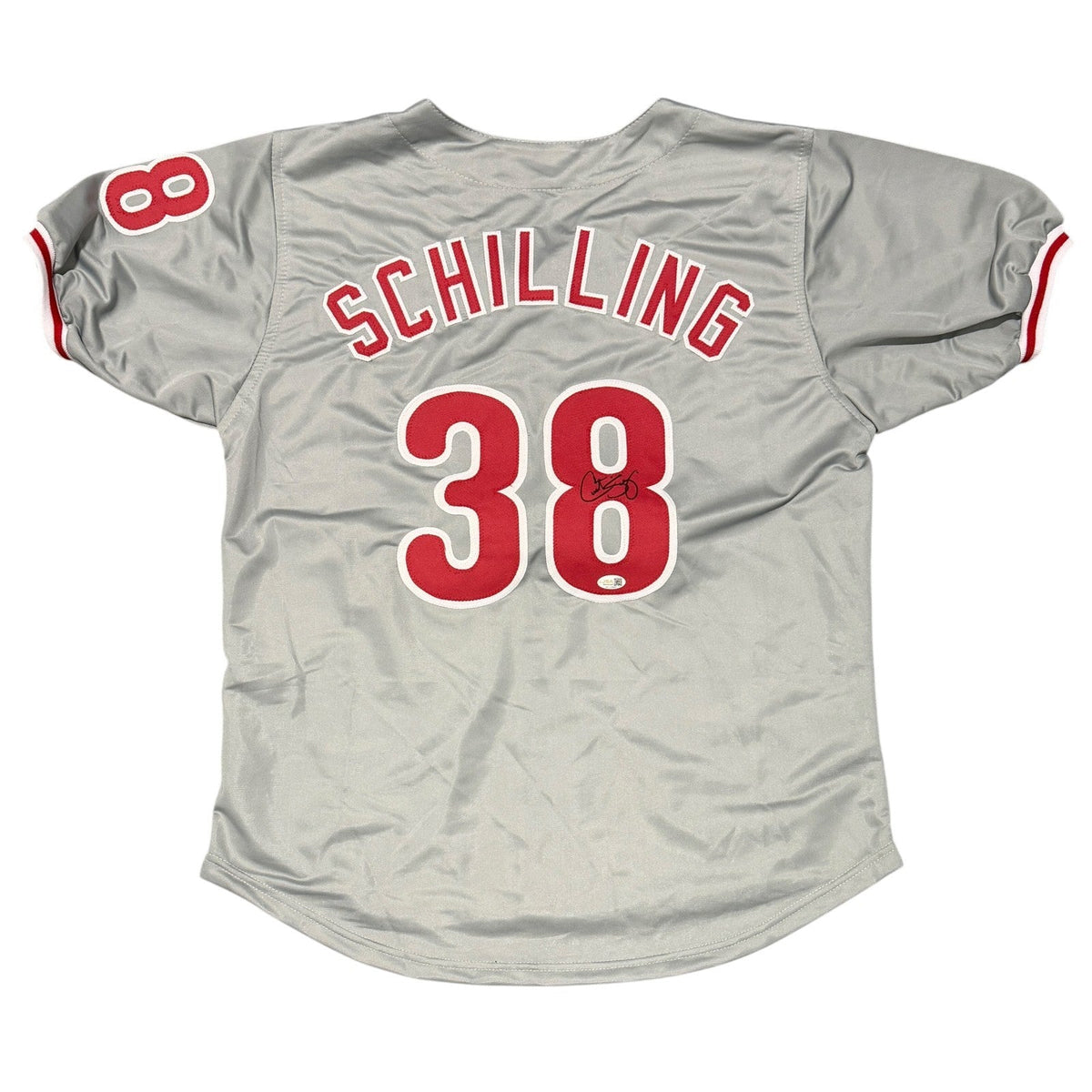 Curt Schilling Signed Philadelphia Phillies Custom Jersey JSA Witness COA