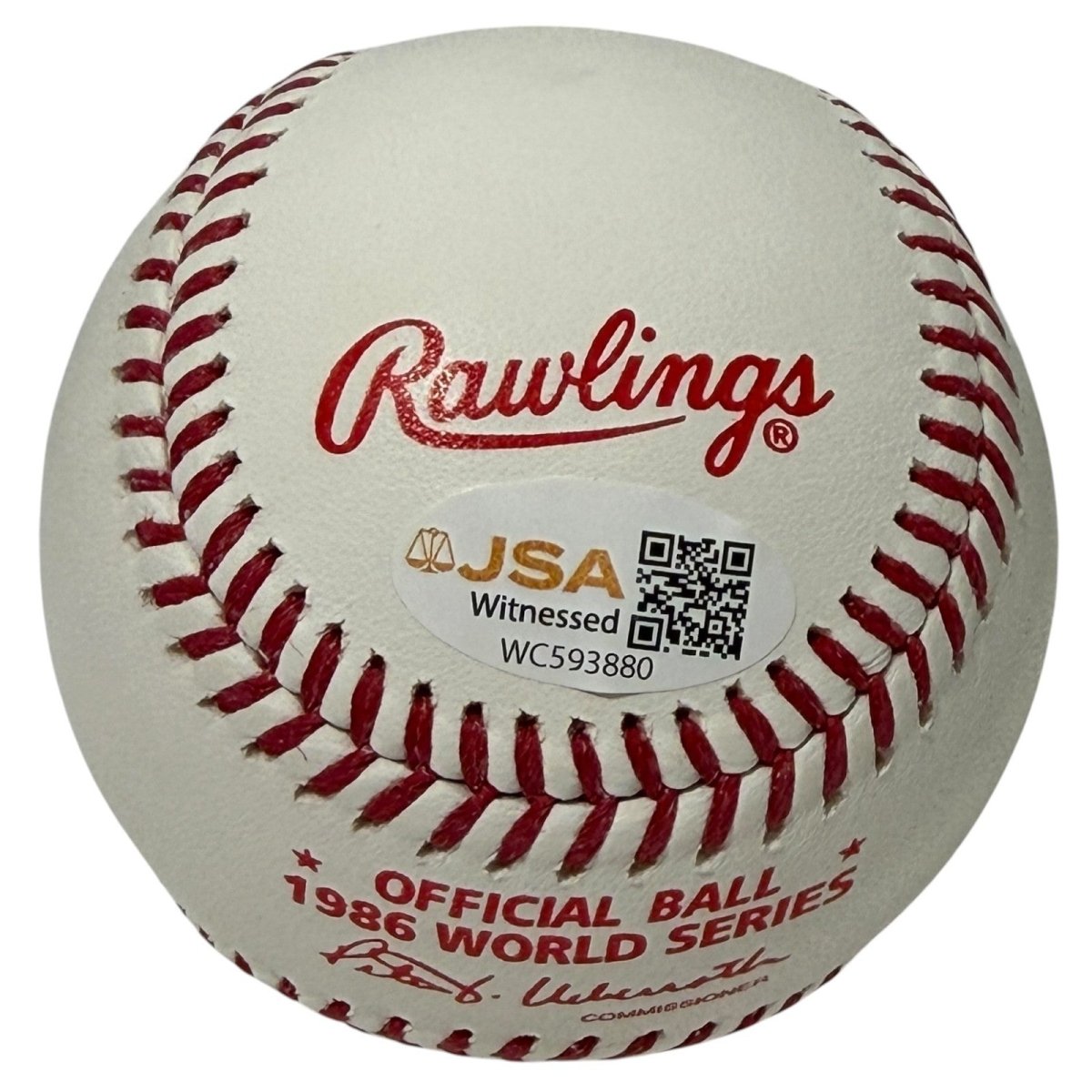 Mookie Wilson Signed 1986 World Series Baseball w/ 2 Insc JSA Witness COA Mets
