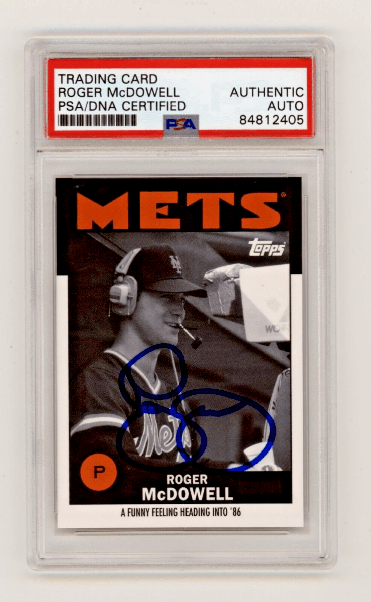 Roger McDowell 2021 Topps Once Upon a Time in Queens B/W #20 Signed PSA Auto