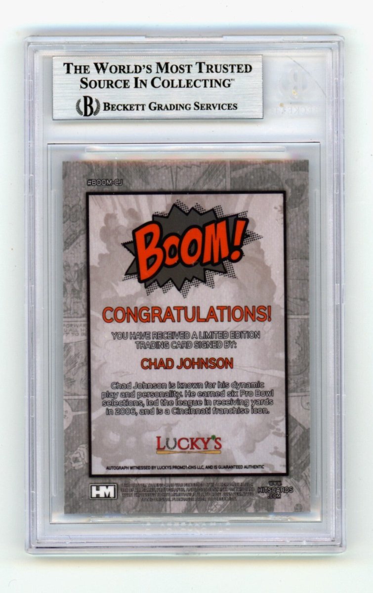 Chad Johnson 2024 Hits Memorabilia BOOM Silver Signed BGS BAS Auto Cincinnati