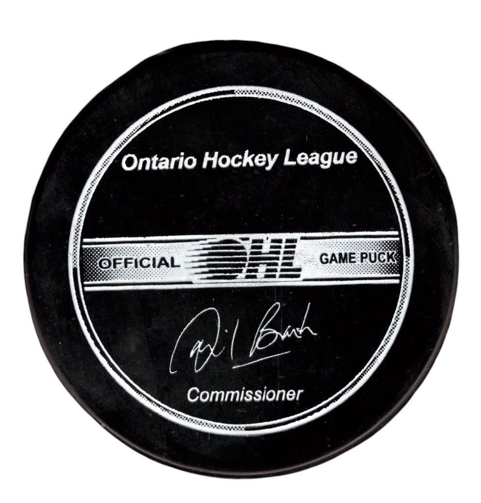Connor McDavid Signed Autographed Erie Otters OHL Game Puck Upper Deck UDA COA