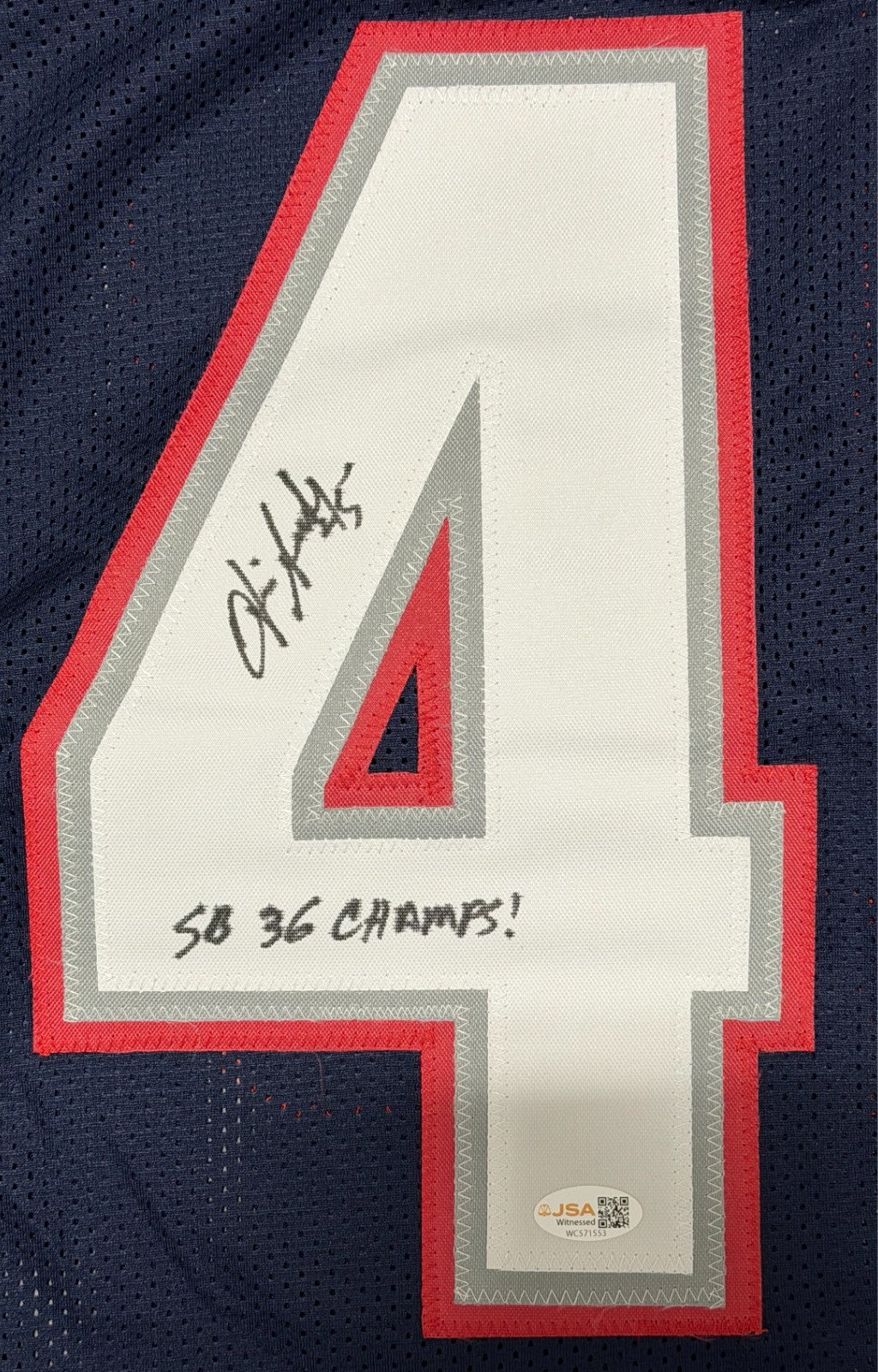 Otis Smith Signed Patriots Custom Jersey w/ SB 36 Champ JSA Witness COA