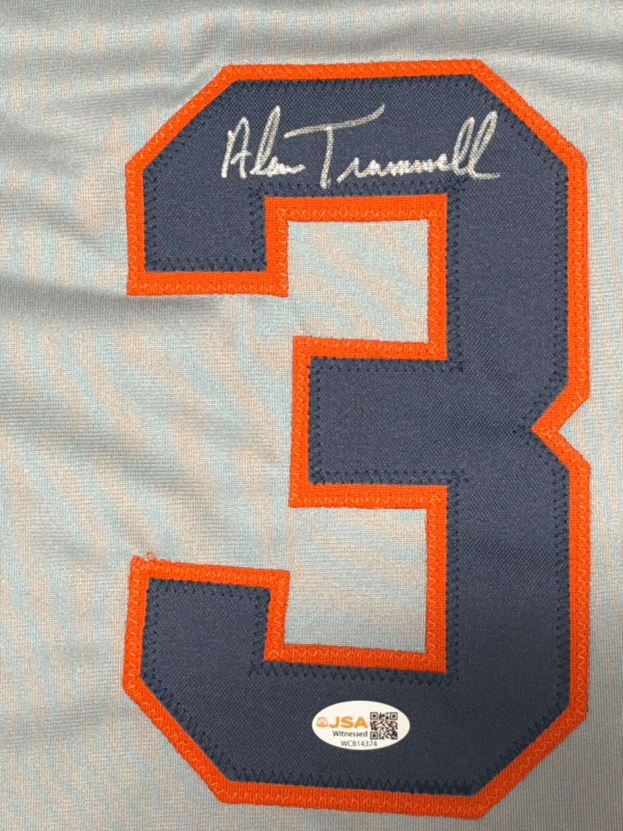 Alan Trammell Signed Autographed Detroit Tigers Custom Jersey JSA Witness COA