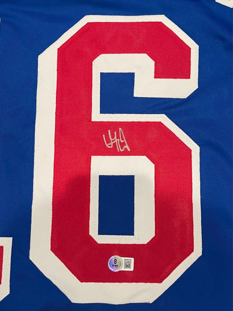 Vincent Trocheck Signed New York Rangers Custom Jersey Beckett Witness BAS COA