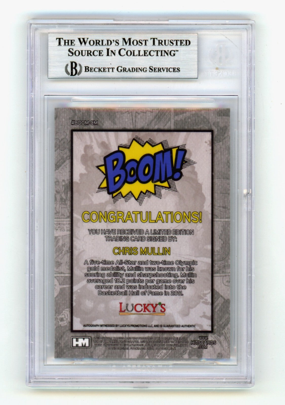 Chris Mullin 2024 Hits Memorabilia BOOM Silver Signed BGS BAS Auto Golden State