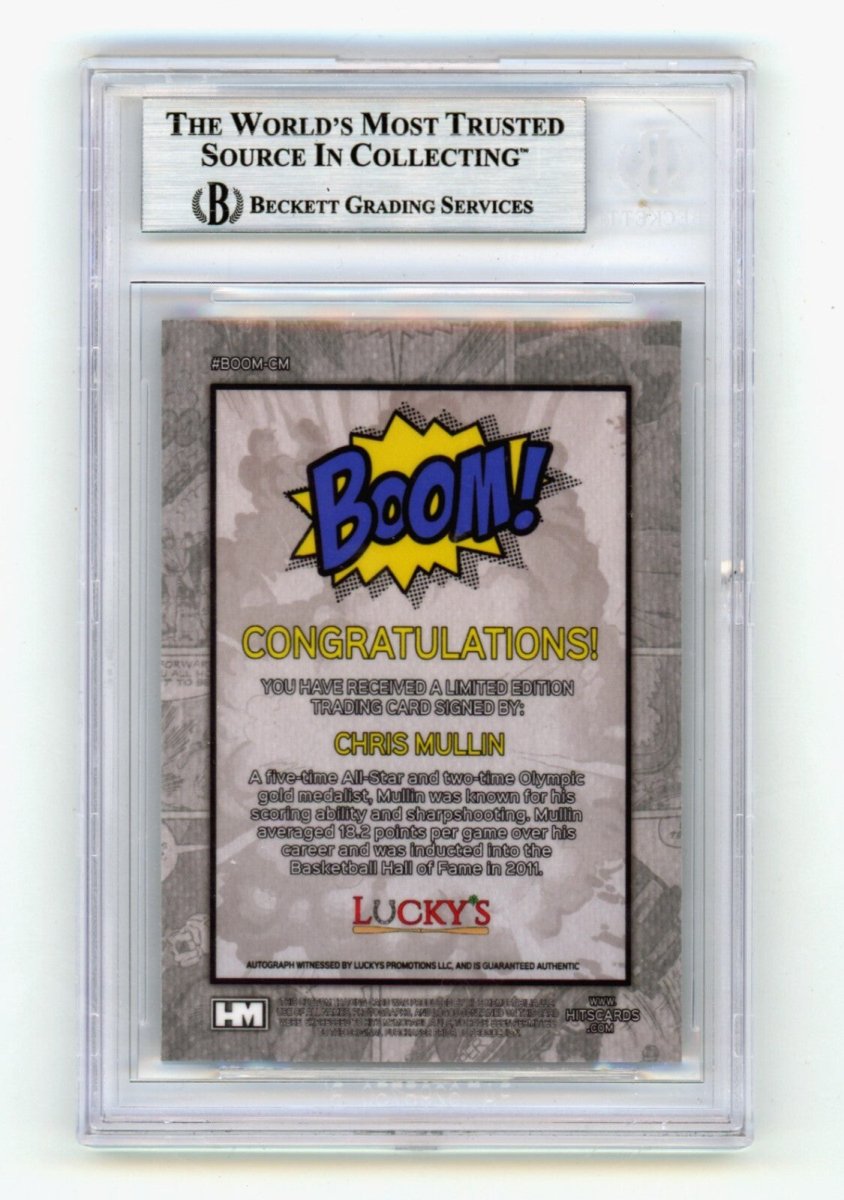 Chris Mullin 2024 Hits Memorabilia BOOM Silver Signed BGS BAS Auto Golden State