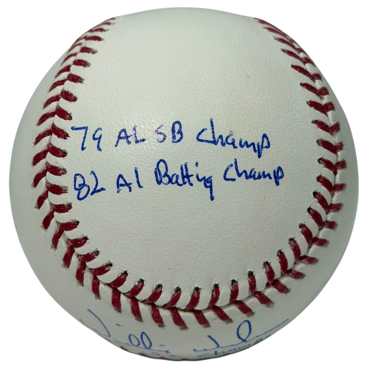 Willie Wilson Signed Autographed ROMLB Baseball w/ 6x Stat Insc JSA Witness COA