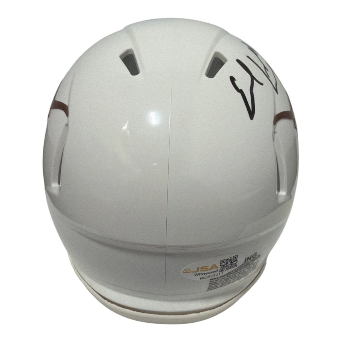 Earl Campbell &amp; Ricky Williams Signed Texas Mini Helmet w/ HT Insc JSA Wit COA