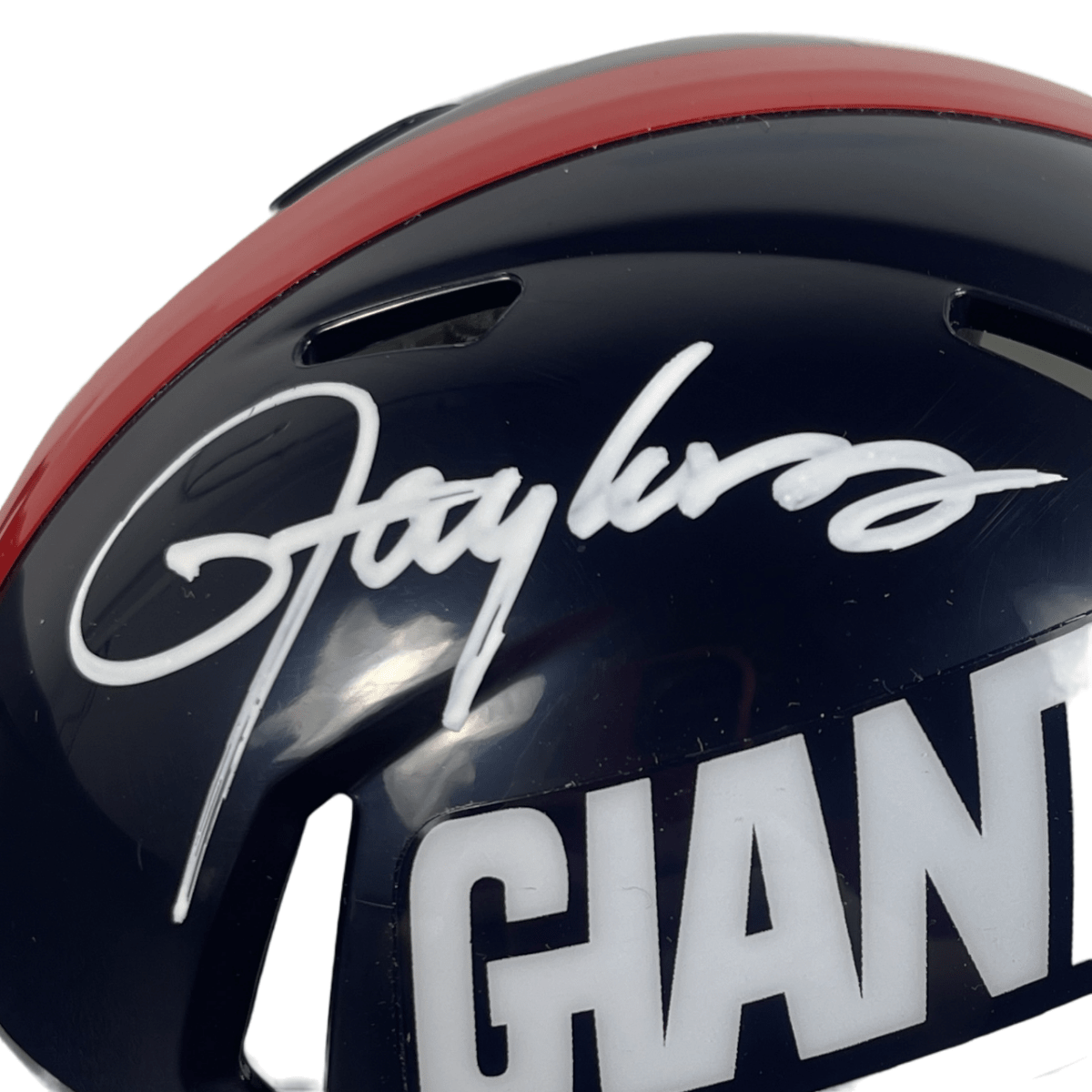 Lawrence Taylor Signed New York Giants TB Mini Helmet Beckett Witness BAS COA