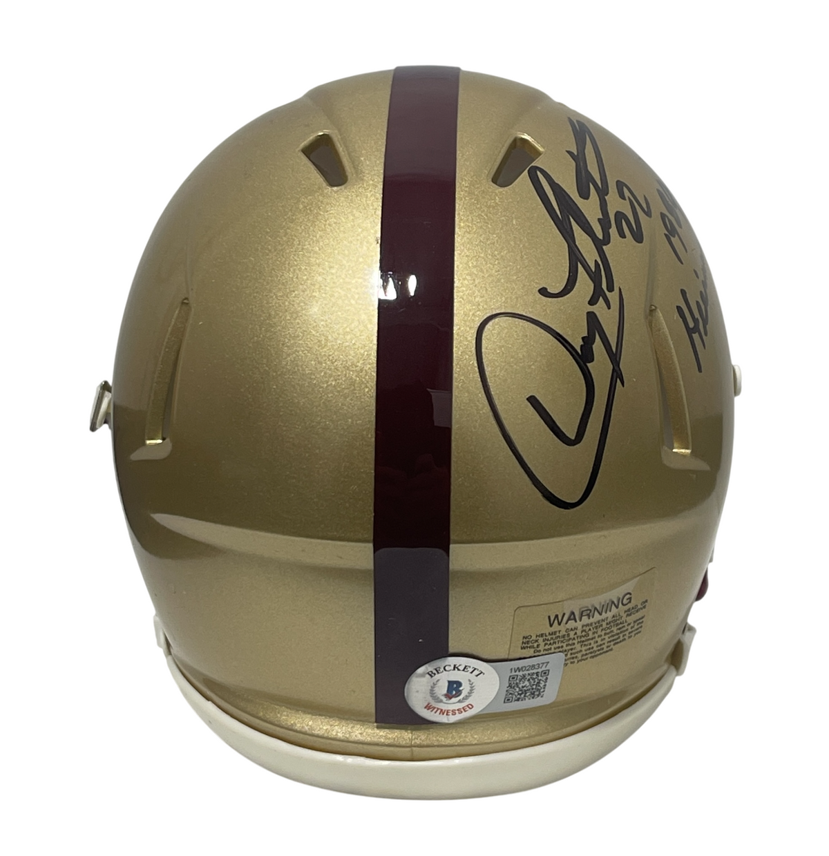 Doug Flutie Signed Boston College Mini Helmet 1984 Heisman Beckett Wit BAS COA