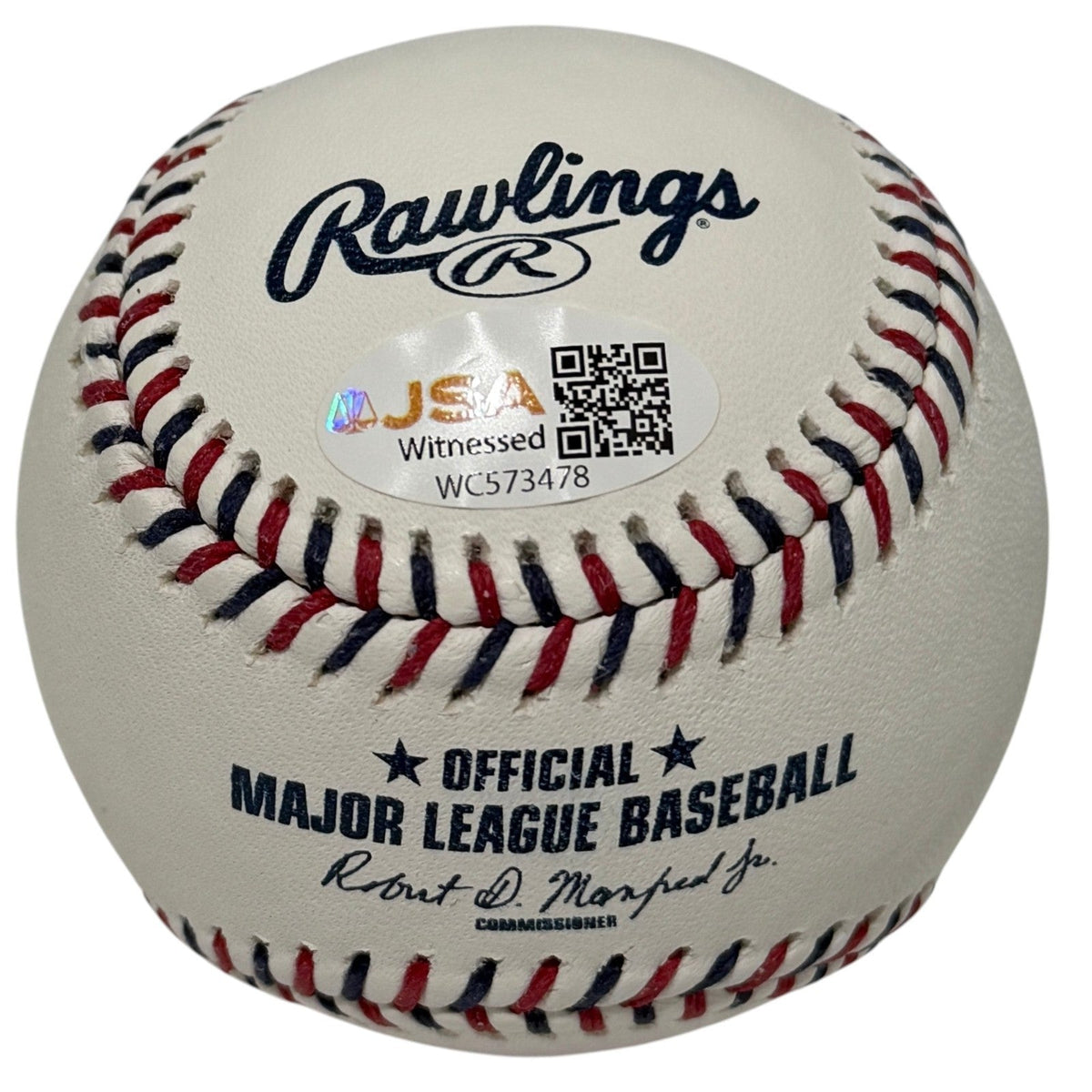Curt Schilling Signed Autographed Boston Red Sox Logo ROMLB Baseball JSA Wit COA