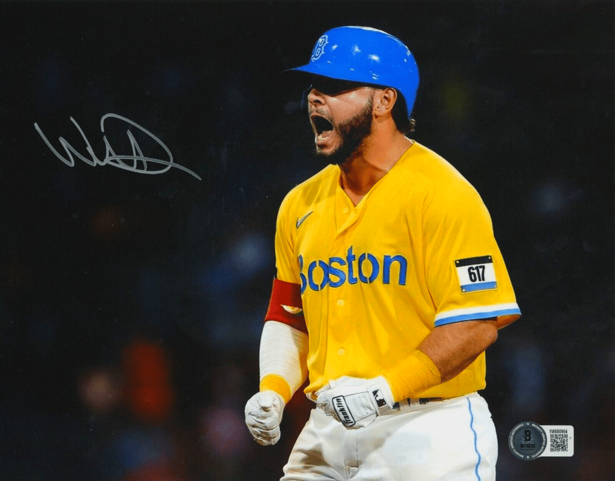 Wilyer Abreu Signed Boston Red Sox 8x10 Photo Beckett Witness BAS COA #2