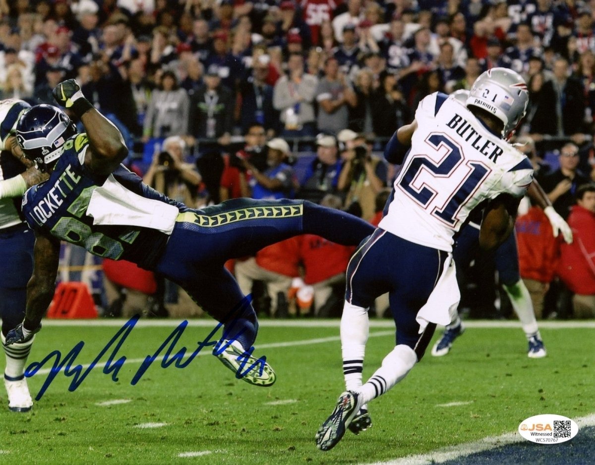 Malcolm Butler Signed Autographed Patriots 8x10 Photo JSA Witness COA