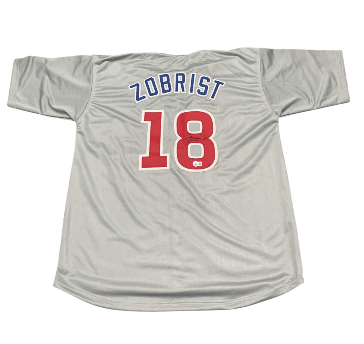 Ben Zobrist Signed Chicago Cubs Custom Jersey Beckett Witness BAS COA