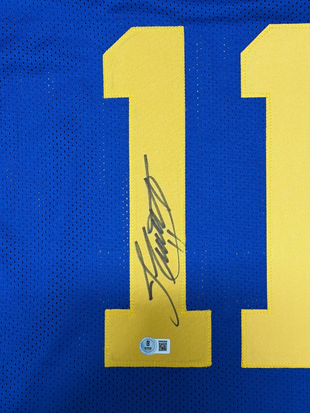 Jim Everett Signed Los Angeles Rams Custom Jersey Beckett Witness BAS COA