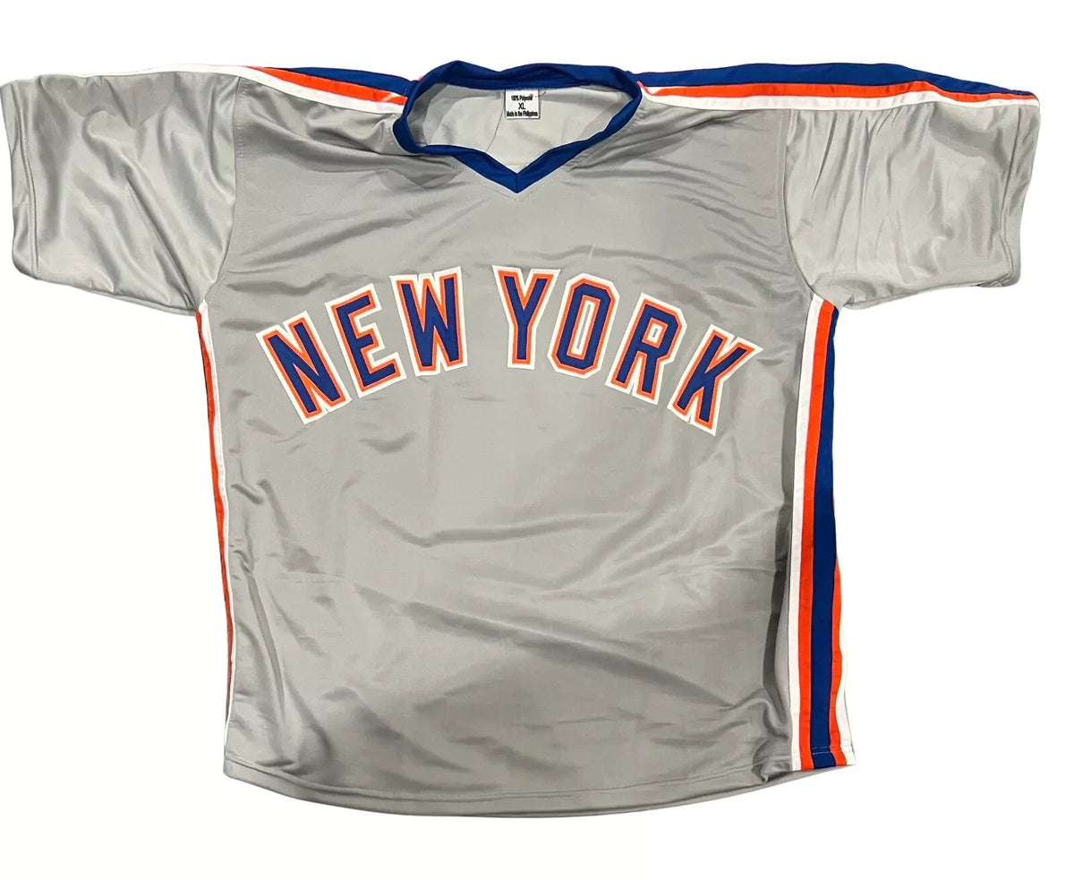 Howard "Hojo" Johnson Signed Mets Custom Jersey w/ 4x Insc Beckett Wit BAS COA