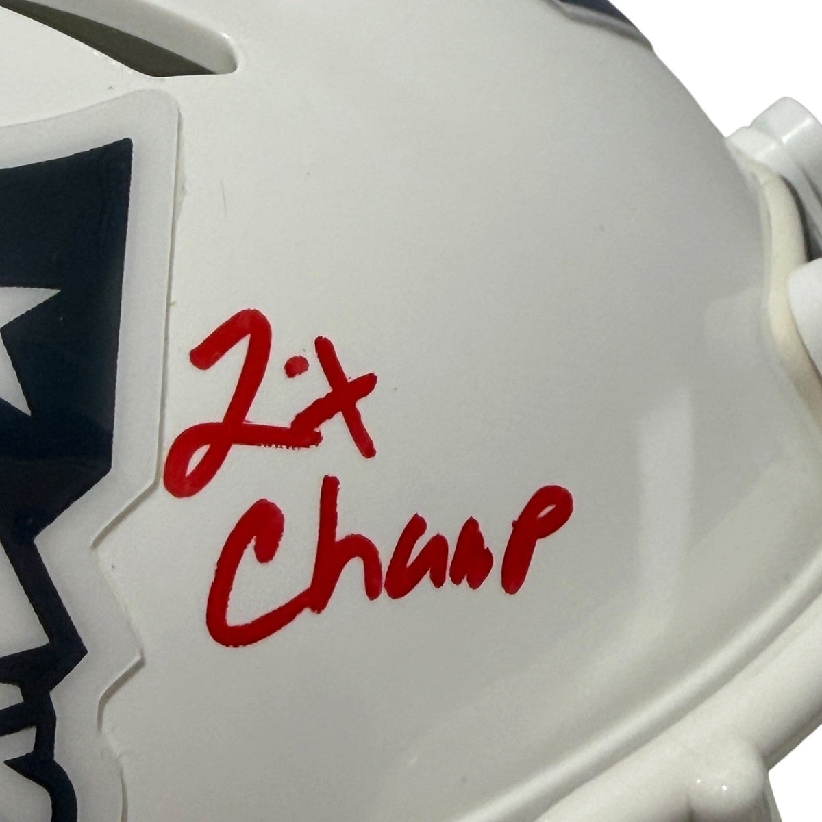 Vince Wilfork Signed Patriots Salute Mini Helmet w/ 2x Champ Ins JSA Witness COA